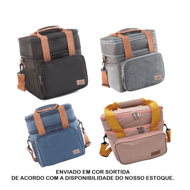 Bolsa Térmica Com Alça Transversal 2 Compartimentos - Universo Interior